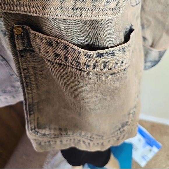 Sessun Ladies Faded Denim  Jacket With Belt Size S Oversized See Measurements - Picture 4 of 14